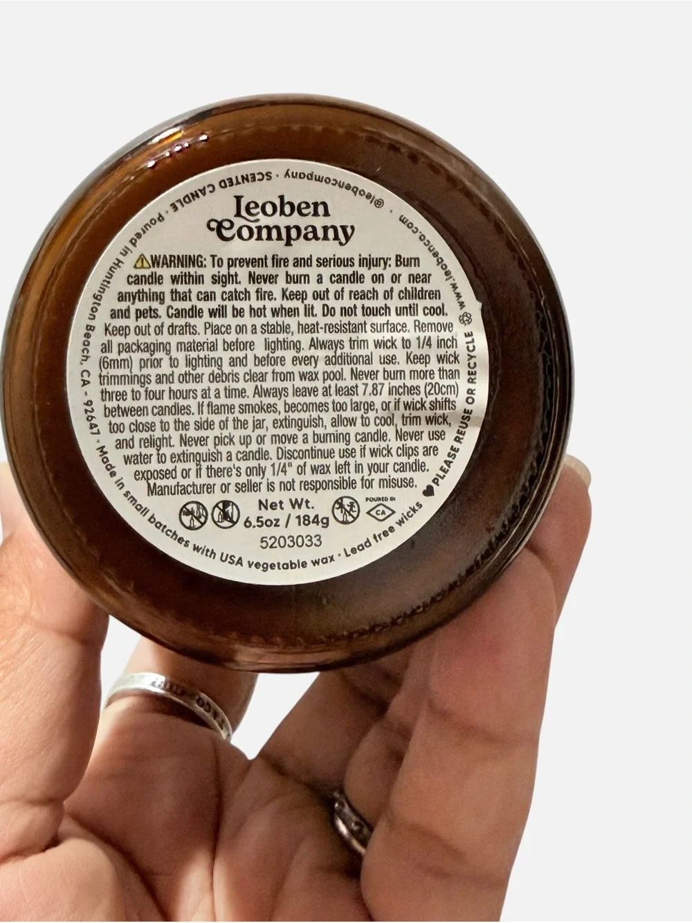 Leoben Company Enemies To Lovers Scented Candle - Amber & Gold
